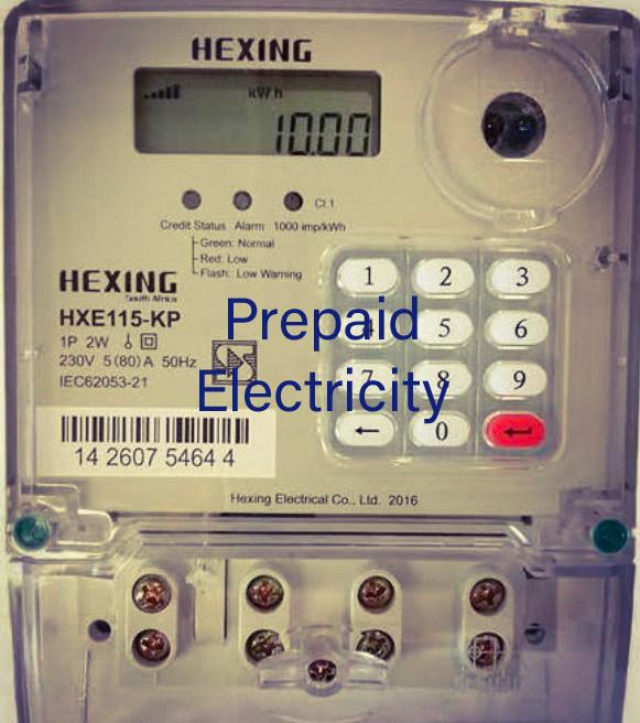 How does prepaid electricity work in South Africa